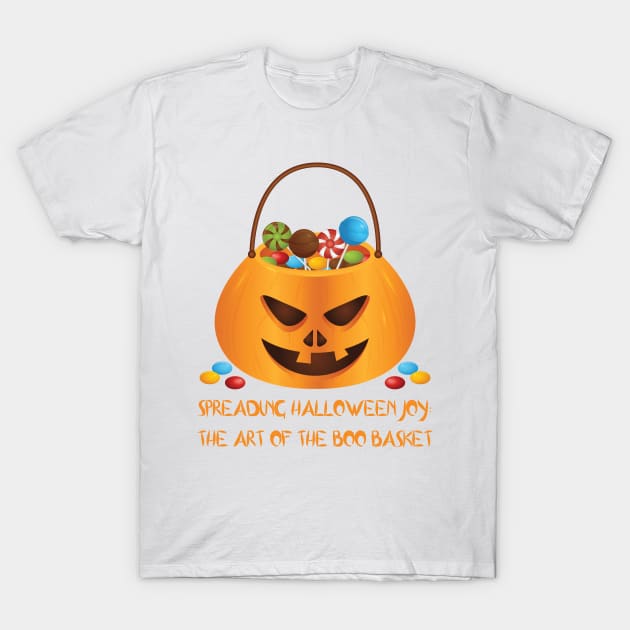 The Art Of The Boo Basket Halloween Pumpkin Candy Basket T-Shirt by DesignHND